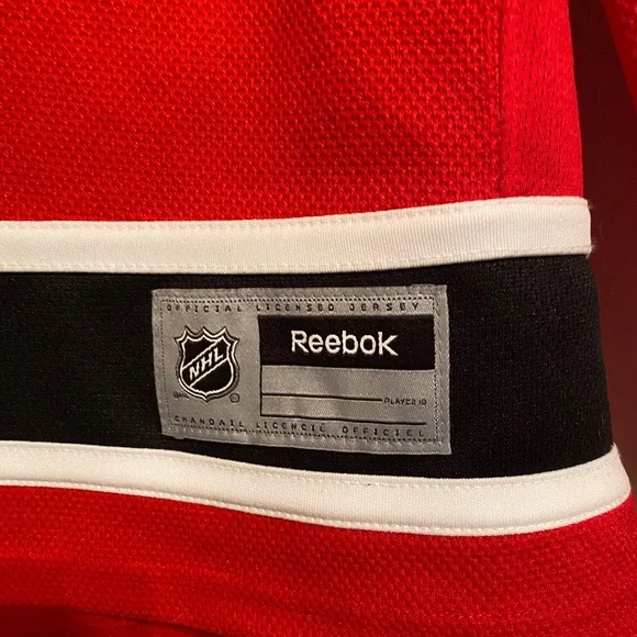 Reebok Black and Red NHL Replica Hockey Sporty Jersey, #21 Palmieri, Size MM - Picture 5 of 16